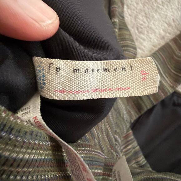 Free people bra olive sz S wide straps no pads lightweight activewear - Picture 4 of 9